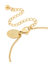 Waterproof Gold Plated Stainless Steel Dainty Heart Bracelet