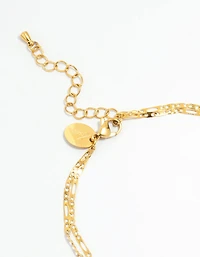 Waterproof Gold Plated Stainless Steel Layered Anklet