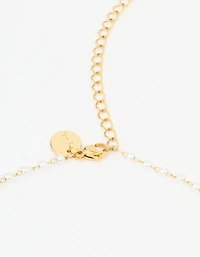 Waterproof Gold Plated Stainless Steel Pearl Waist Chain