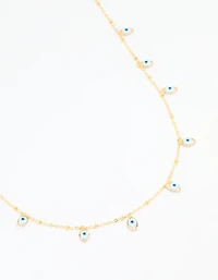 Chaîne imperméable plaquée or en acier inoxydable plaqué Evil Eye