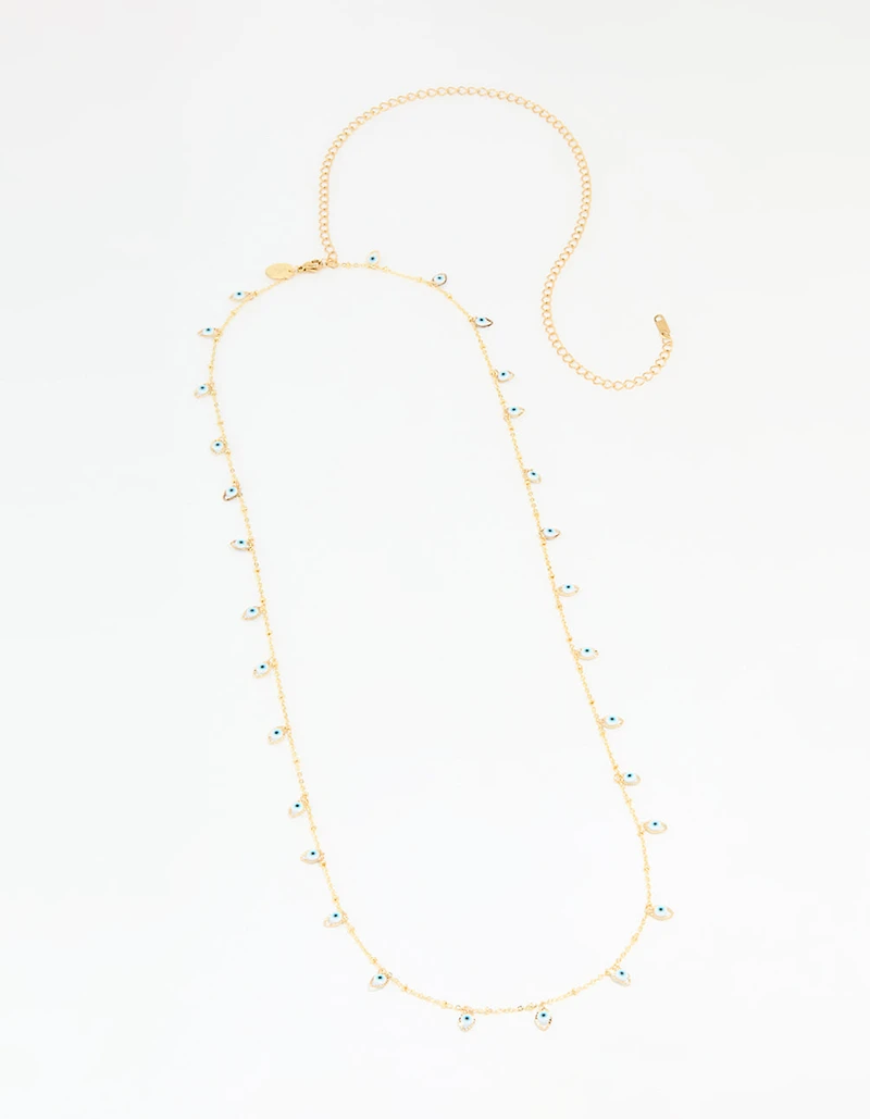 Waterproof Gold Plated Stainless Steel Evil Eye Waist Chain