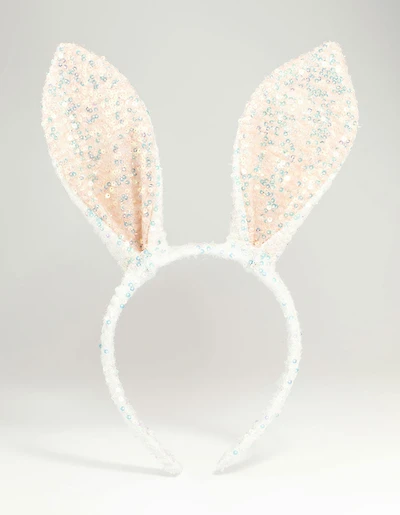 Kids Sequin Fabric Bunny Ears Headband
