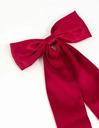 Red Fabric Statement Bow Hair Clip