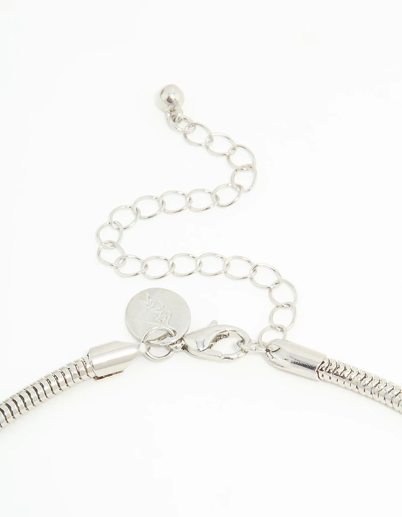 Silver Circle Large Pendant Necklace