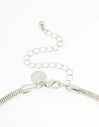 Silver Circle Large Pendant Necklace
