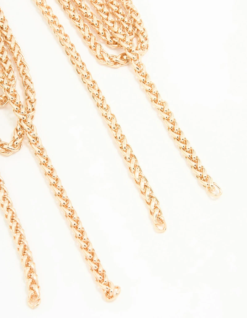 Gold Rope Drop Earrings