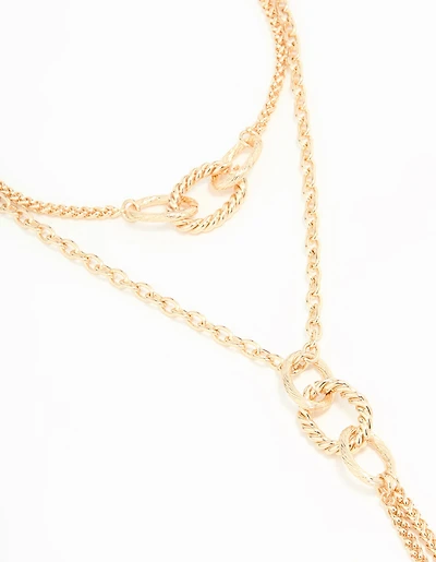 Collier en or à cercles superposés