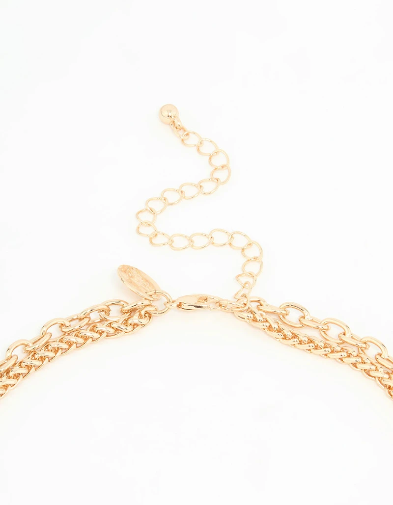 Collier en or à cercles superposés