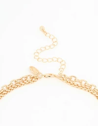 Collier en or à cercles superposés
