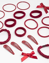 Red Hair Tie & Clip Pack