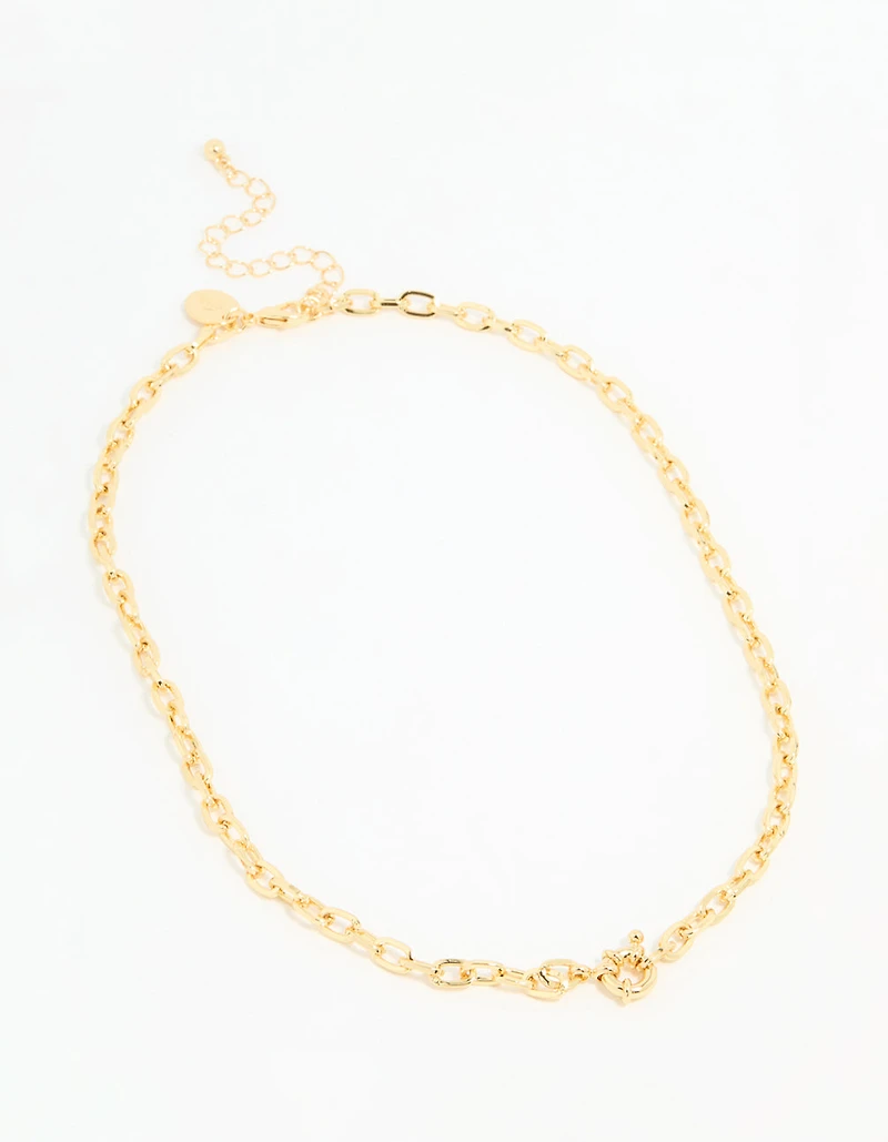 Collier à chaîne délicate plaquée or