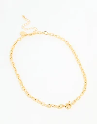 Collier à chaîne délicate plaquée or