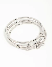 Silver Rondell Layered Bangle