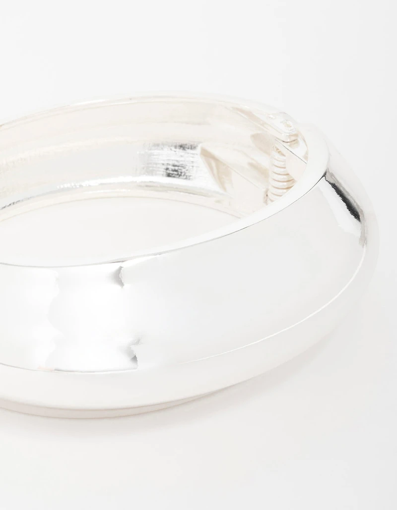 Silver Wide Wrist Cuff