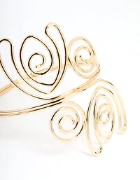 Gold Swirl Arm Cuff