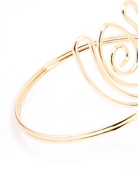 Gold Swirl Arm Cuff