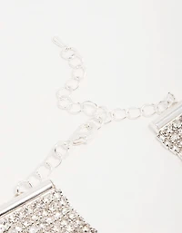 Silver Diamante Thick Tennis Bracelet