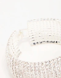 Silver Diamante Thick Cupchain Bracelet