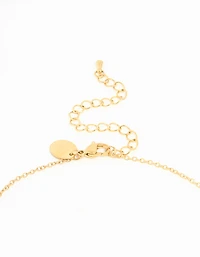 Waterproof Gold Plated Stainless Steel Cubic Zirconia Y-Necklace