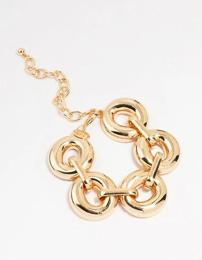 Bracelet rond et massif en or