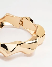 Gold Bamboo Twist Bangle