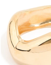 Gold Thick Wave Bangle
