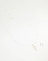 Silver Cubic Zirconia Classic Cross Necklace
