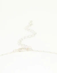 Silver Cubic Zirconia Classic Cross Necklace