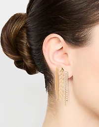 Gold Graduating Drop Earrings 3-Pack