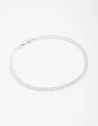 Silver Cubic Zirconia Mini Tennis Bracelet
