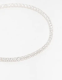 Silver Cubic Zirconia Mini Tennis Bracelet