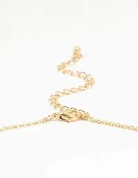 Gold Plated Mini Cross Charm Necklace