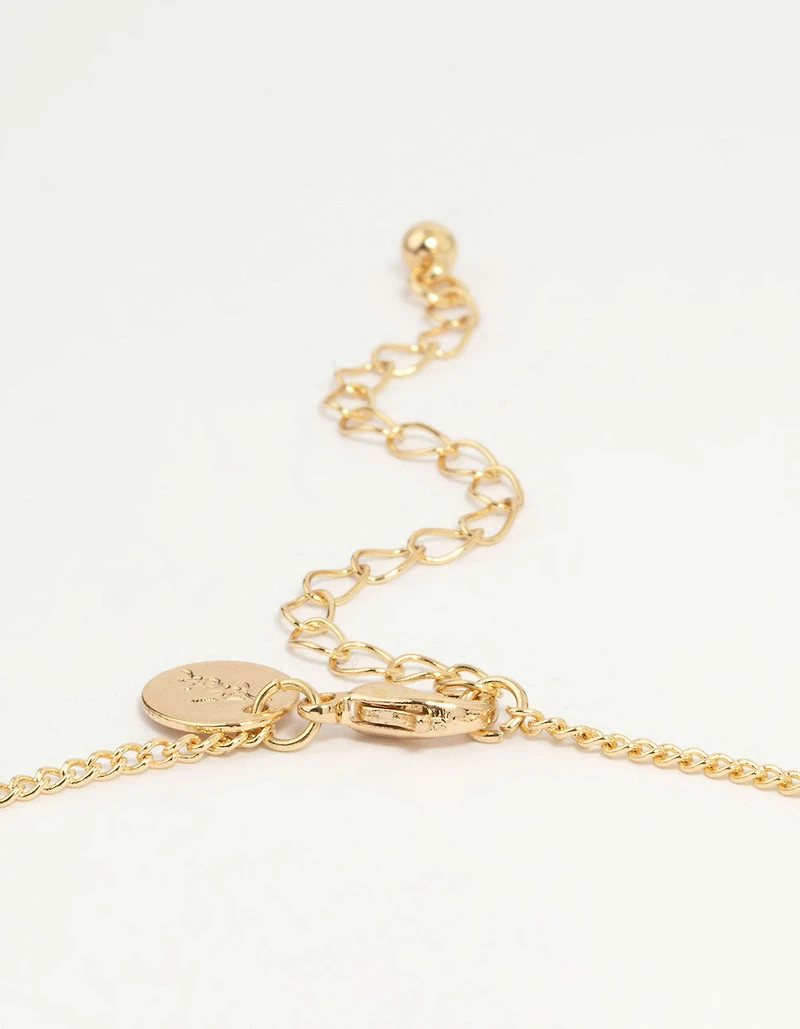 Gold Plated Cross Heart Pendant Necklace