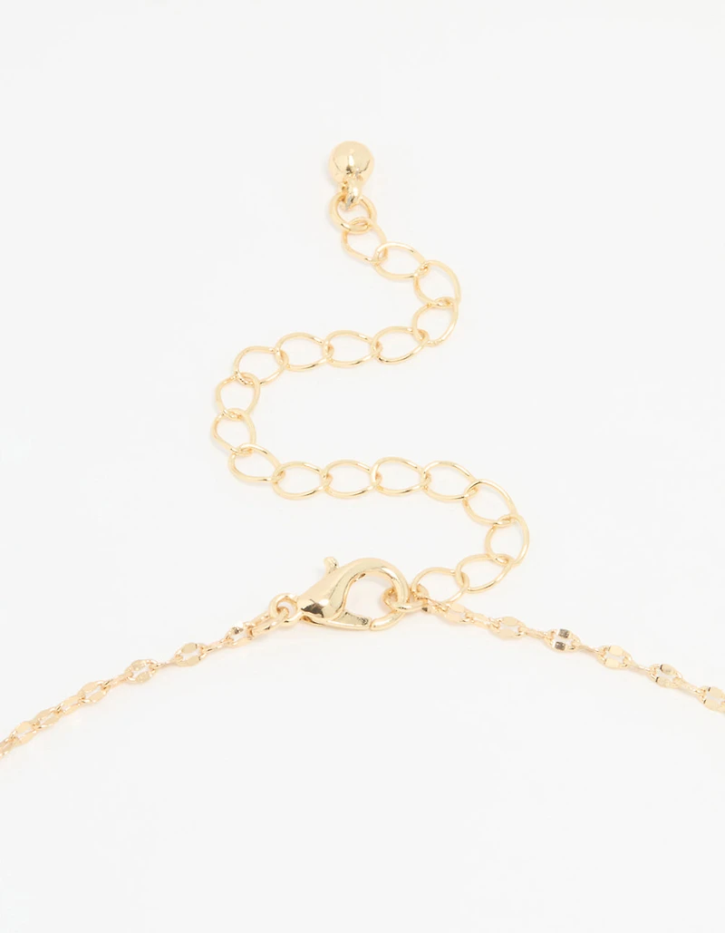 Gold Plated Vintage Cross Pendant Necklace