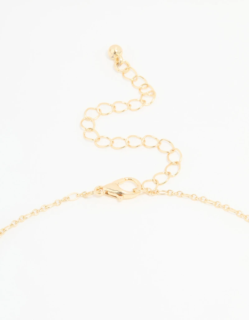 Gold Plated Mary Coin Pendant Necklace