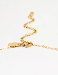 Waterproof Gold Plated Stainless Shell Petal Flower Pendant Necklace