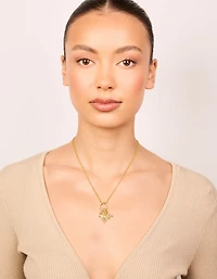Collier à bulles A plaqué or et breloques en forme de cœur