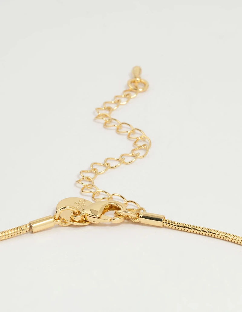 Gold Plated Rondell Pendant Necklace
