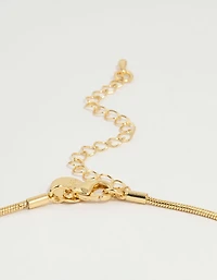 Gold Plated Rondell Pendant Necklace