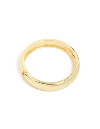 Gold Plated Smooth Hinged Bangle