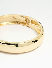 Gold Plated Smooth Hinged Bangle