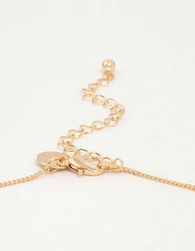 Gold Face Pendant Necklace