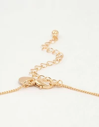 Gold Face Pendant Necklace