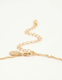 Gold Cherry Necklace & Earrings Set