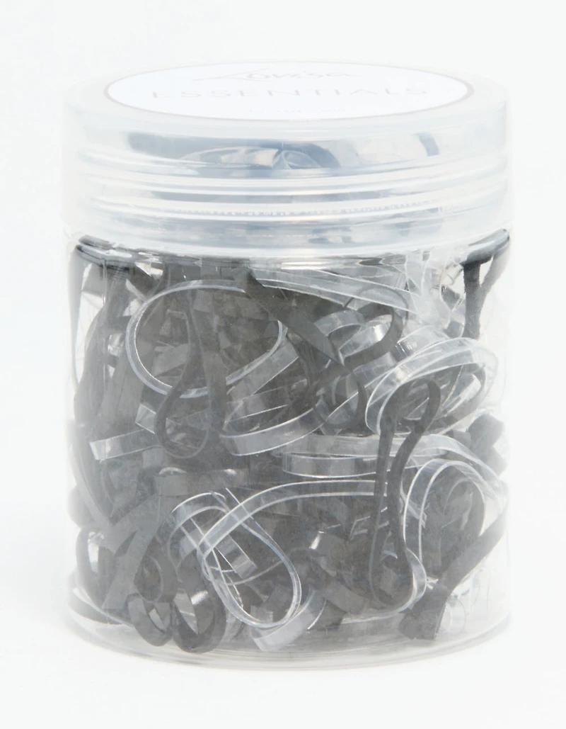 Élastiques noirs et transparents Élastiques 300-Pack