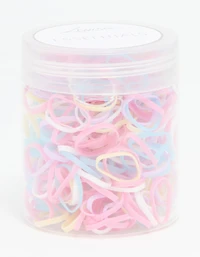 Pastel Elastic Hair Ties 350-Pack