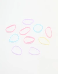 Pastel Elastic Hair Ties 350-Pack