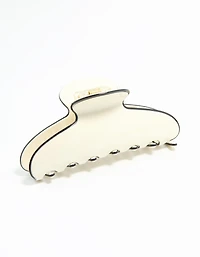 Cream & Black Claw Clip