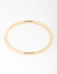 Gold Plated Brass Plain Round Bangle