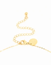 Waterproof Gold Plated Stainless Steel Hollow Flower Pendant Necklace